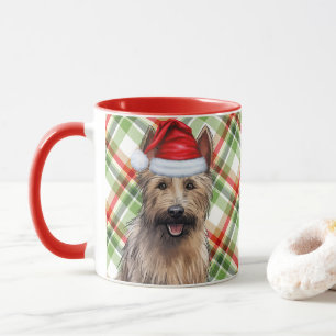 Dog Lover's Berger Picard Holiday Plaid Mug