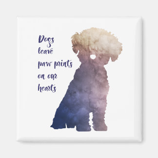 Dog lovers Bichon Frise style contemporary print Magnet