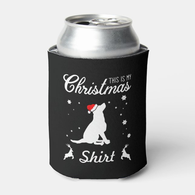 Dog Lovers Christmas Dogs Can Cooler (Can Front)