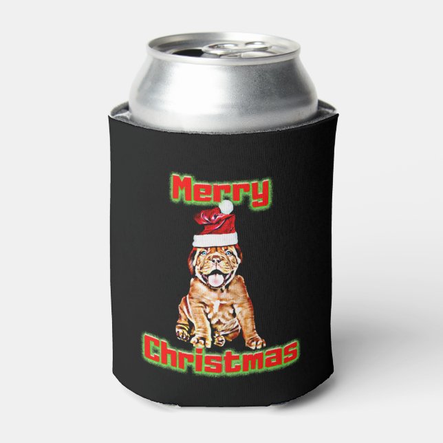 Dog Lovers christmas gift design Can Cooler (Can Front)