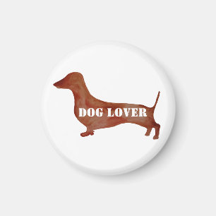 Dog Lovers Dachshund Small, 3.2 Cm Round Magnet