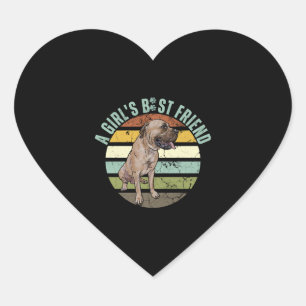 Dog Lovers Design A GIRLS BEST FRIEND Heart Sticker