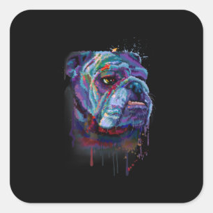 Dog Lovers English Bulldog Gift English Bulldog Square Sticker