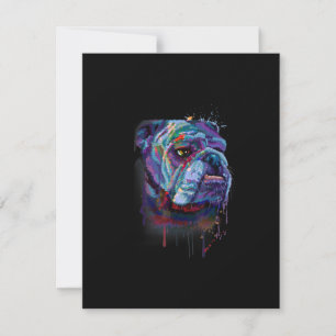 Dog Lovers   English Bulldog Gift English Bulldog Thank You Card