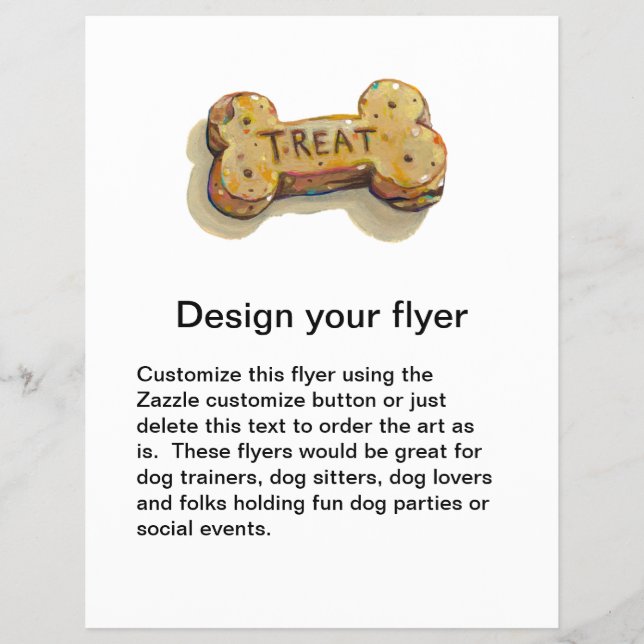 Dog lovers flyer for dogs party business class (Front)