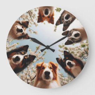 Dog Lovers Fun Cute Funny Dog Wall Clock
