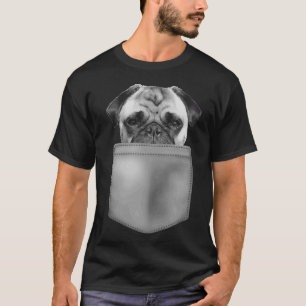 Dog Lovers Gifts Pug In Pocket Funny Dog Face Prem T-Shirt