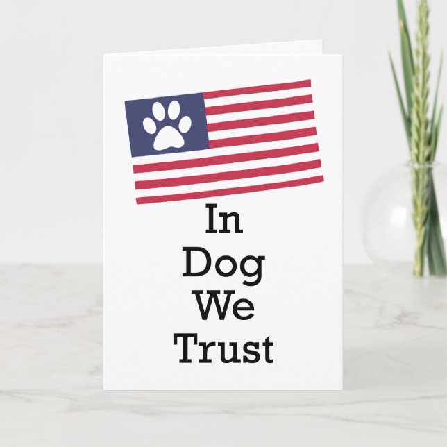 Dog Lovers' Greeting card In Dog We Trust US (Front)