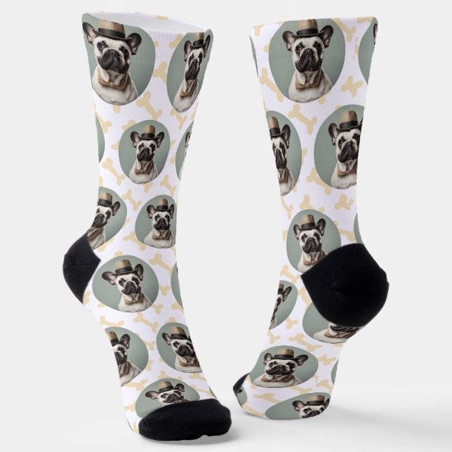Dog Lovers One Photo Fun Pet Socks (Angled)