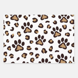 Dog lovers; pets; dogs; paws; cute; pugs; wrapping paper sheet
