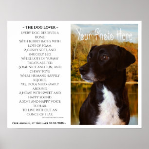 Dog Lovers Poem, and Your Dog's Photo Poster
