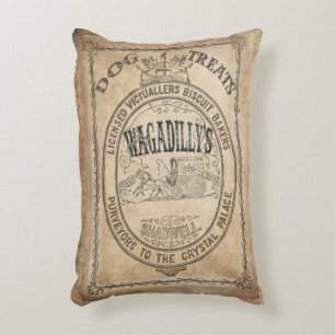 Dog Lovers Primitive grungy rustic antique Pillow