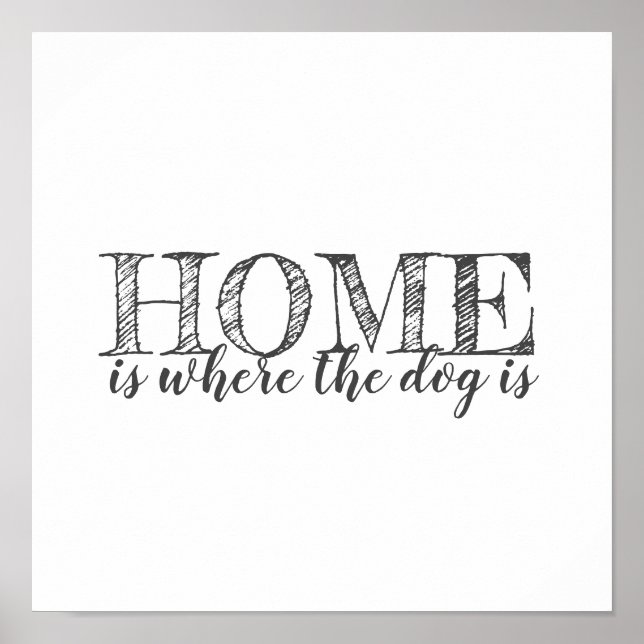 dog lovers quote poster gray and white (Front)