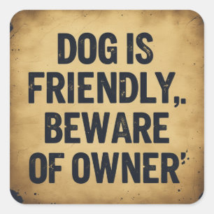 Dog lovers square sticker