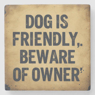 Dog lovers  stone coaster