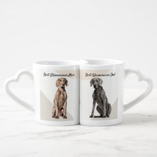 Dog Lovers Weimaraner Best Mum, Best Dad  Coffee Mug Set