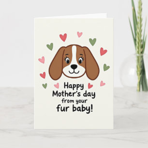 Dog Loves Mom Happy Mothers Day Card