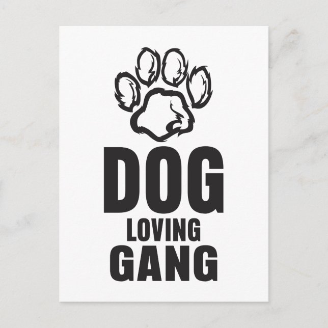 Dog Loving Gang Postcard (Front)