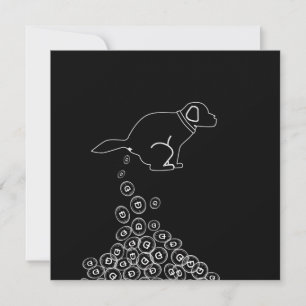 dog making dogecoins magnet