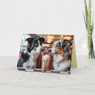 Dog Malt Shop Valentine Card