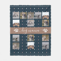 Dog Mama, 5 Photo Fleece Blanket