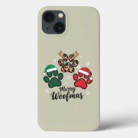 Dog Mama Christmas Merry Woofmas Dog Lover Xmas