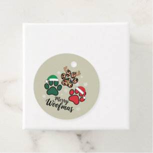 Dog Mama Christmas Merry Woofmas Dog Lover Xmas Favour Tags