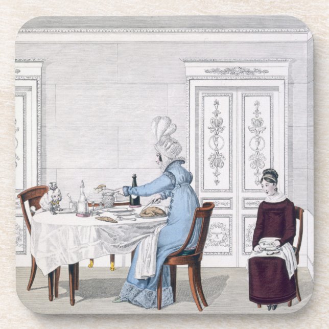 Dog Mania, plate 106 from 'Le Bon Genre, 1818 (col Coaster (Front)