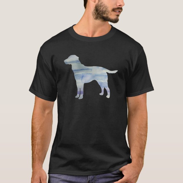 Dog Man's Best Friend Dog Silhouette Black T-shirt (Front)