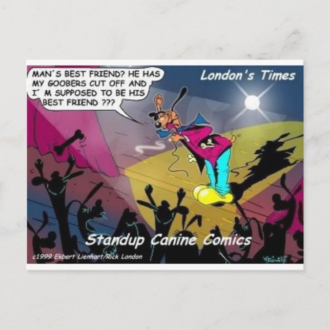 Dog Mans Best Friend? Funny Gifts & Collectibles Postcard (Front)