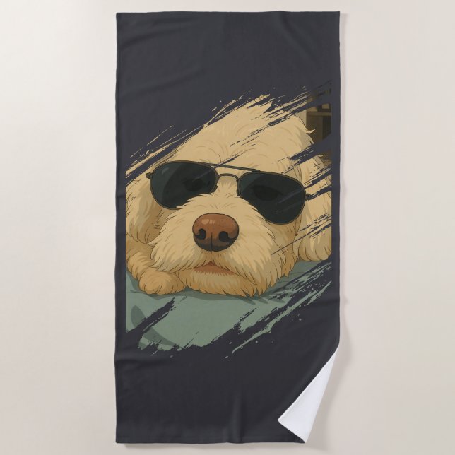 Dog Max Beach Towel (Front)