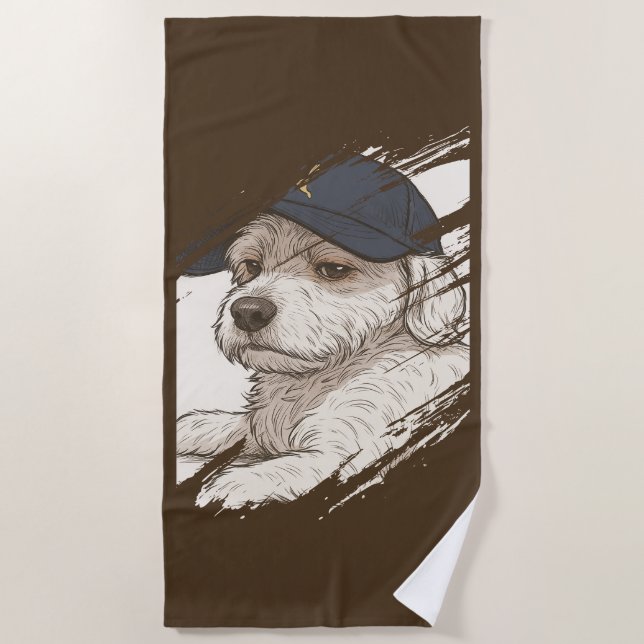 Dog Max Beach Towel (Front)
