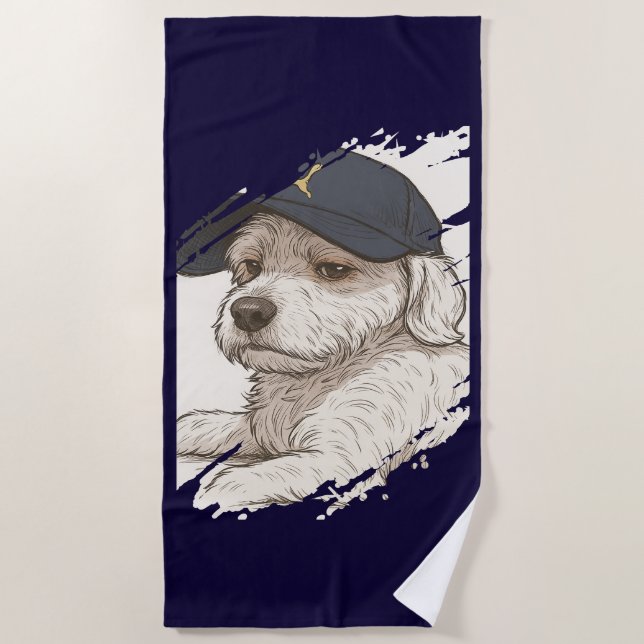 Dog Max Beach Towel (Front)