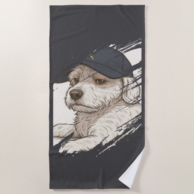 Dog Max Beach Towel (Front)