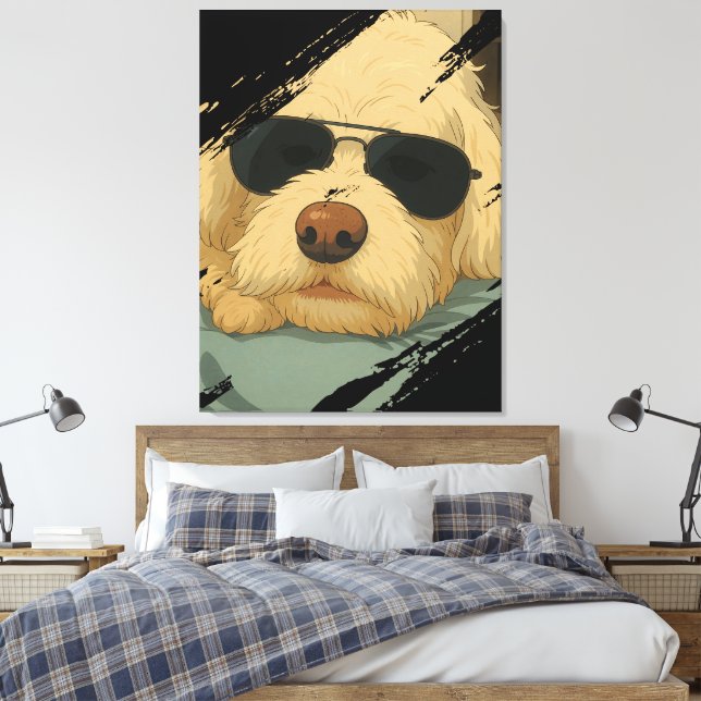Dog Max Canvas Print (Insitu(Bedroom))