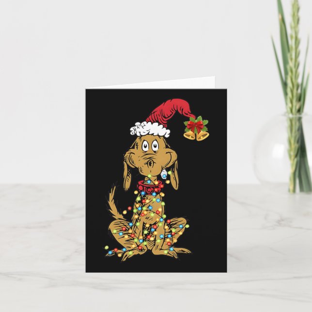 Dog Max Christmas Funny Xmas Gift  Card (Front)