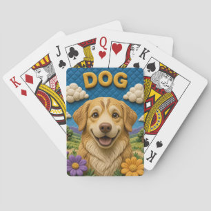 Dog Meadow Path Modern KlayKoo Playing Cards