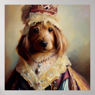 Dog Mediaeval Princess Poster