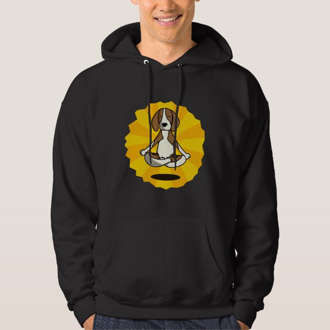 Dog Meditation Yoga Beagle Labrador Husky Sheperd  Hoodie (Front)