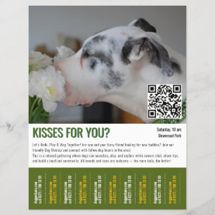 dog meetup tear-off flyer template