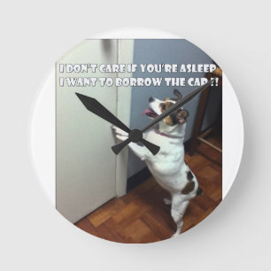 Dog Meme Round Clock