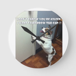 Dog Meme Round Clock