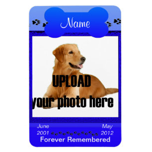 Dog Memorial (blue) Forever Remembered Magnet