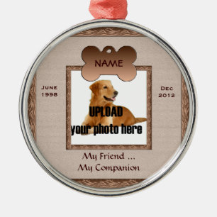 Dog Memorial Brown Tones Metal Tree Decoration