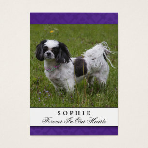 Dog Memorial Card Purple Modern Do Not Mourn Poem