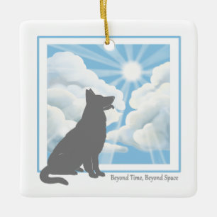 Dog Memorial Ceramic Ornament - German Shepherd