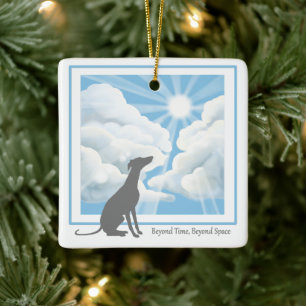 Dog Memorial Ceramic Ornament - sighthound