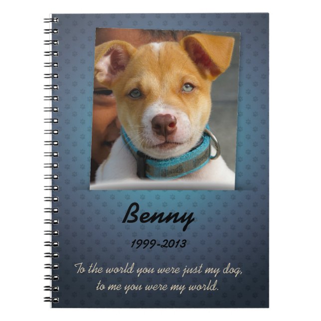 Dog Memorial Custom Photo Journal (Front)