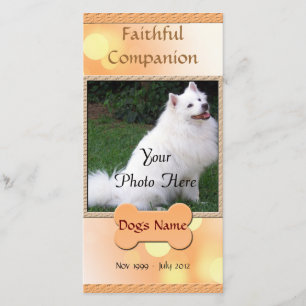 Dog Memorial Faithful Companion Announcement