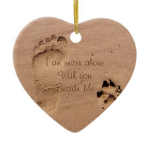 Dog Memorial Footprints in Sand Photo